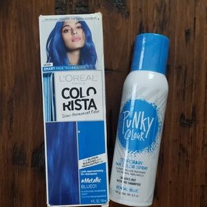 L'Oreal Paris Colorista Metallic Blue and Punky Colour Blue Hair Dye New Sealed